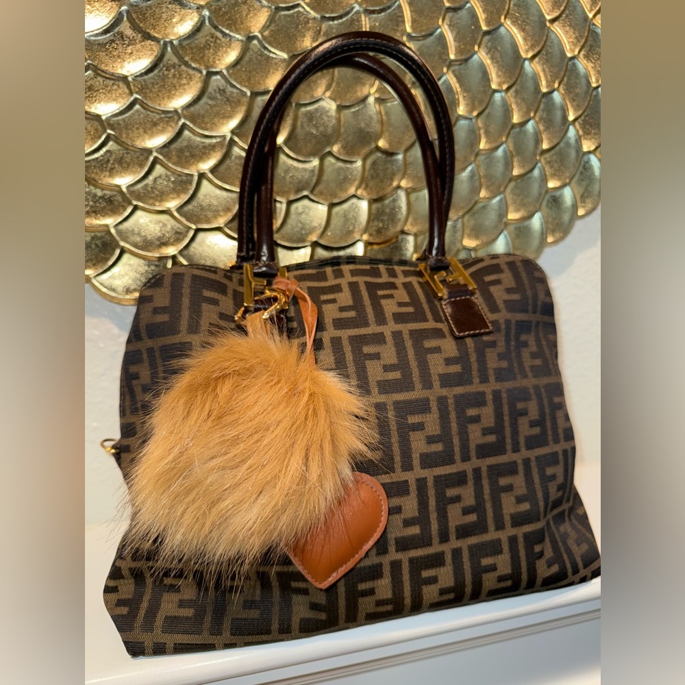 AUTHENTIC FENDI Logo Zucca  Shoulder/Crossbody Bag w/Removable Strap - Picture 3 of 17